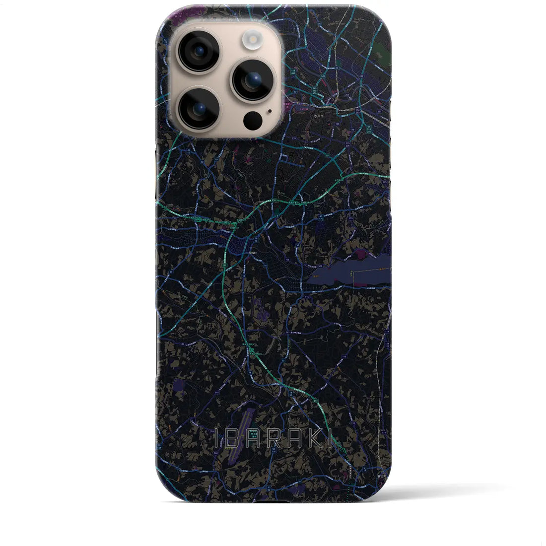 【茨城（茨城県）】地図柄iPhoneケース（バックカバータイプ）