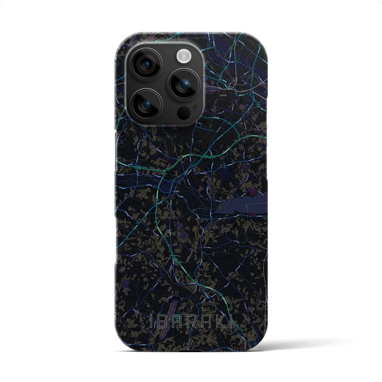 【茨城（茨城県）】地図柄iPhoneケース（バックカバータイプ）