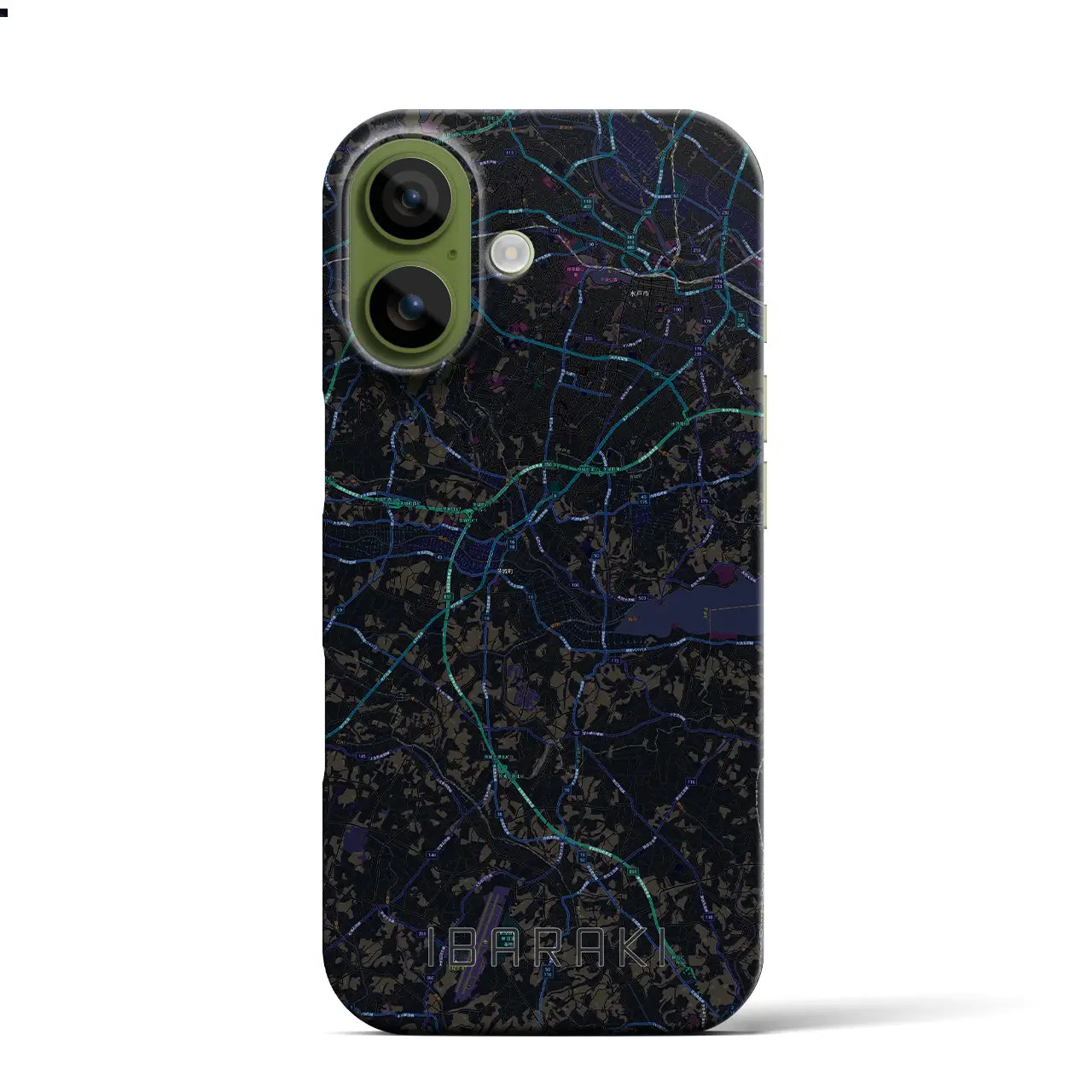 【茨城（茨城県）】地図柄iPhoneケース（バックカバータイプ）