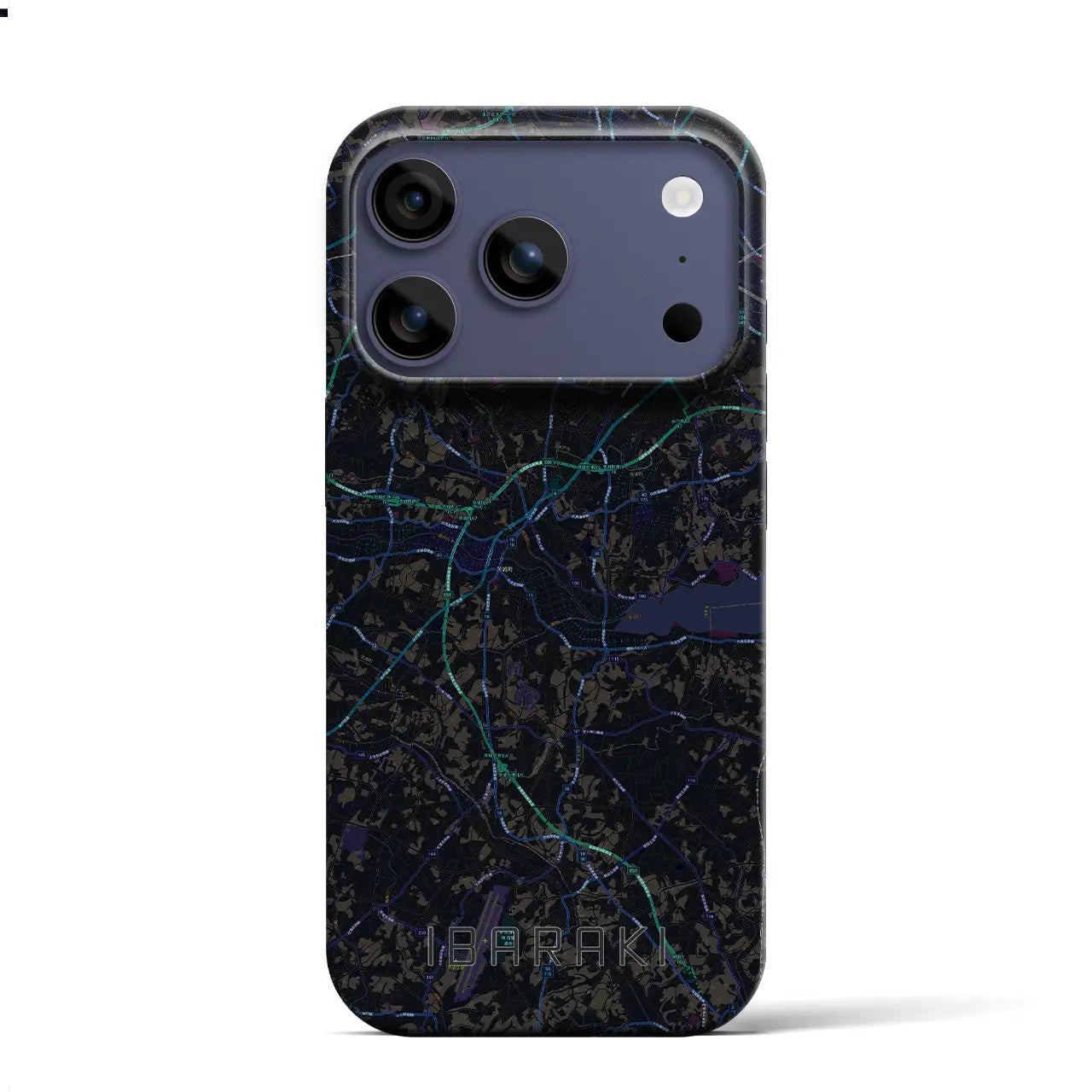 【茨城（茨城県）】地図柄iPhoneケース（バックカバータイプ）