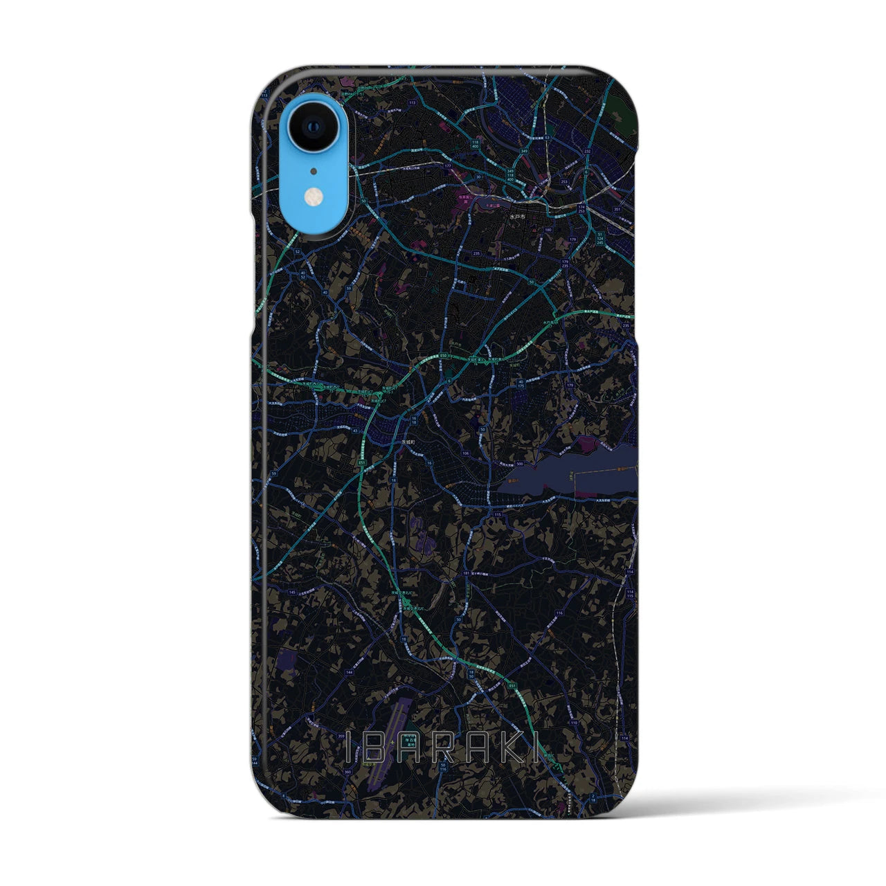 【茨城（茨城県）】地図柄iPhoneケース（バックカバータイプ）