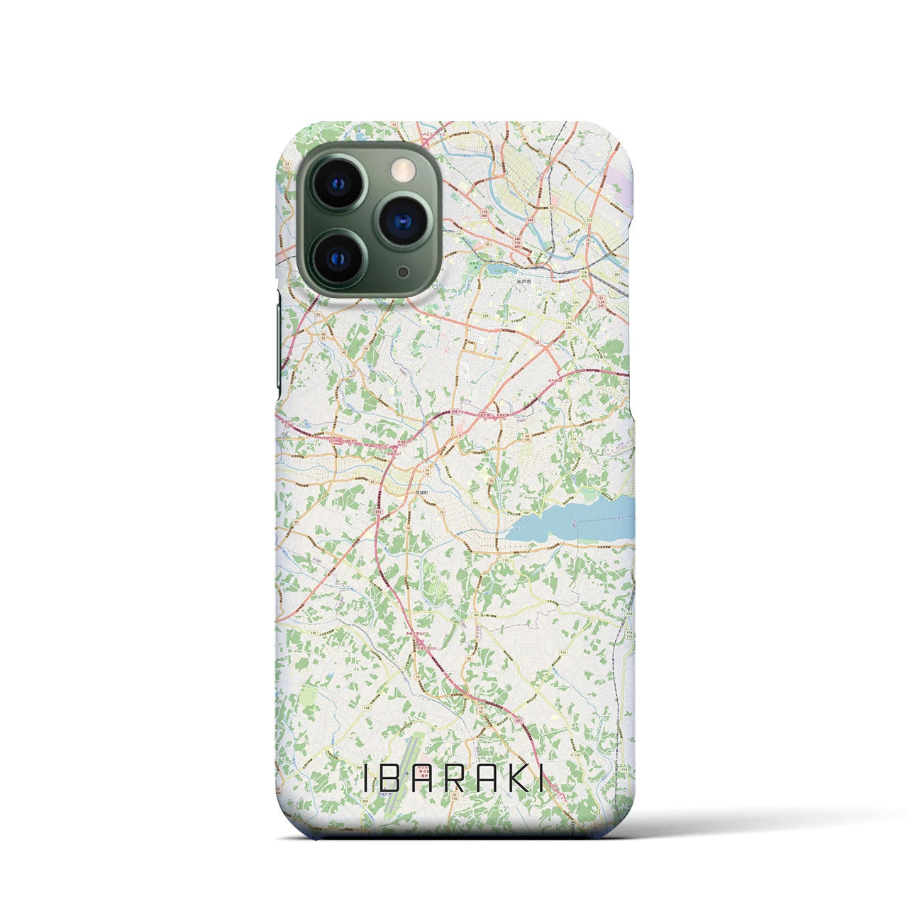 【茨城（茨城県）】地図柄iPhoneケース（バックカバータイプ）