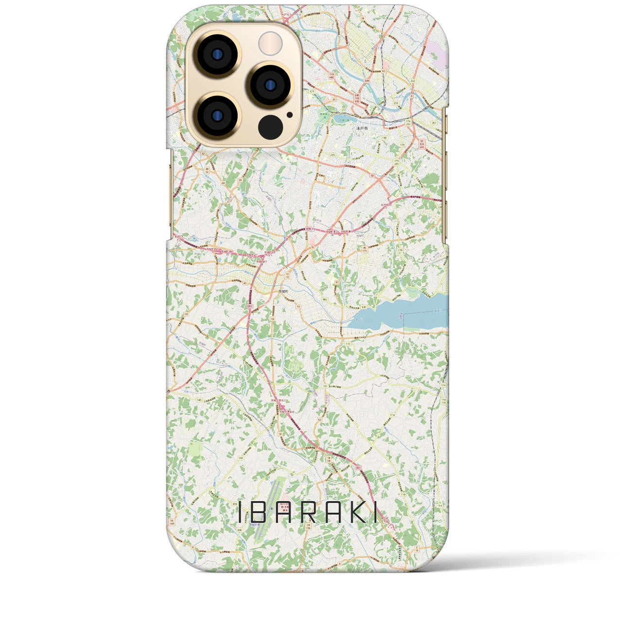 【茨城（茨城県）】地図柄iPhoneケース（バックカバータイプ）