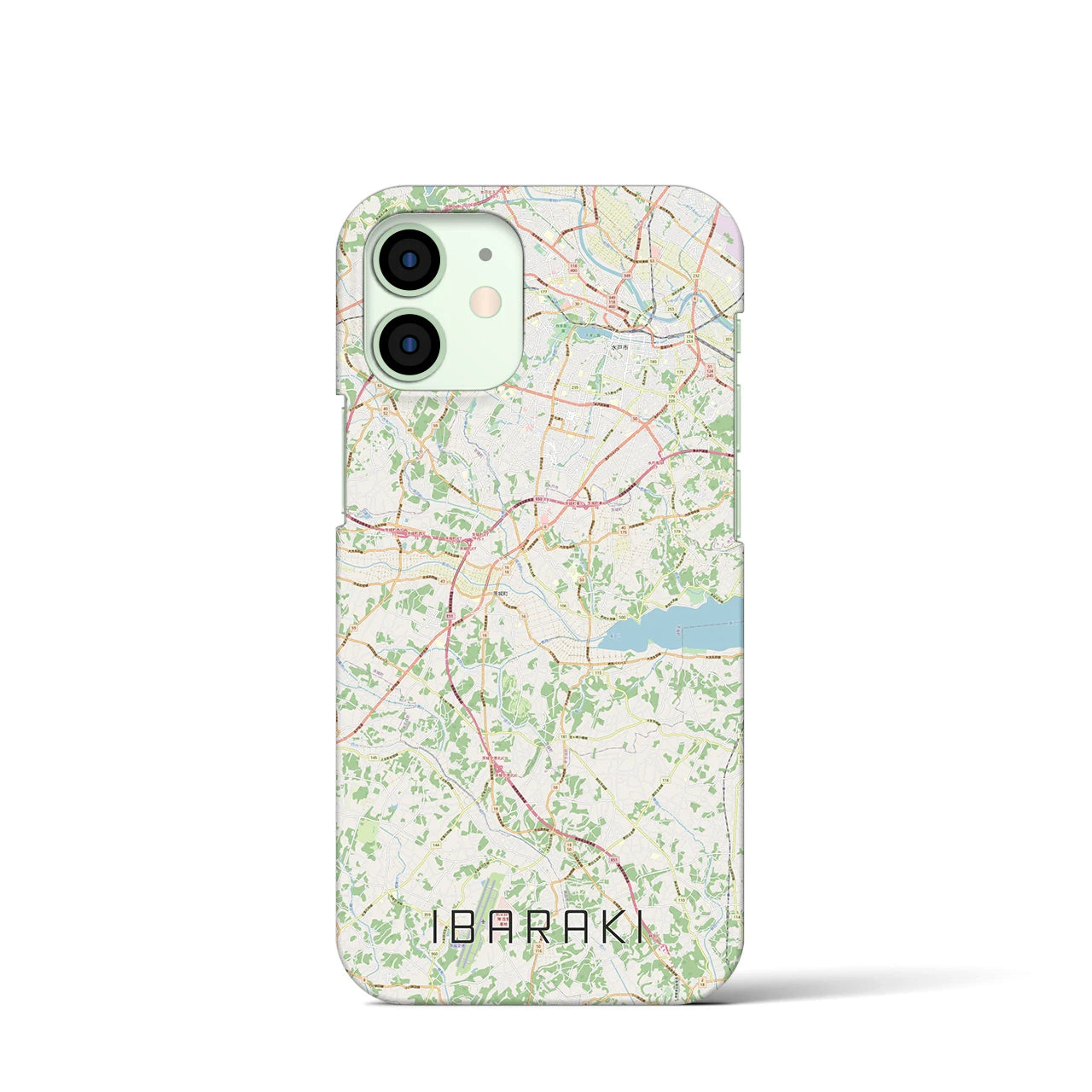 【茨城（茨城県）】地図柄iPhoneケース（バックカバータイプ）