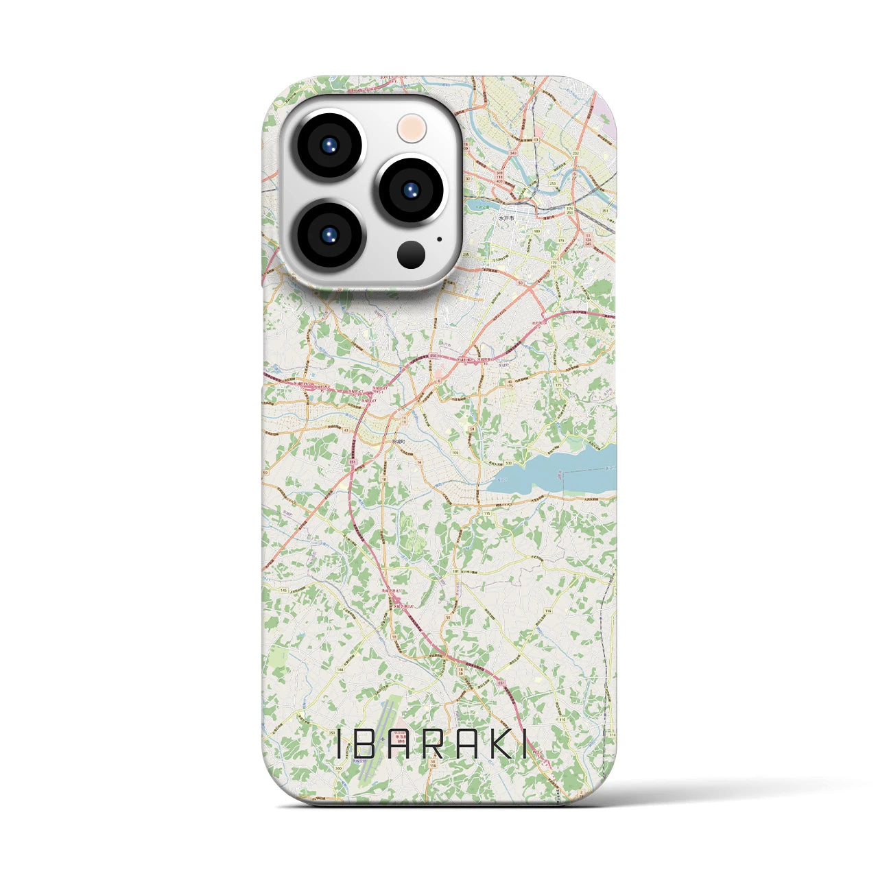 【茨城（茨城県）】地図柄iPhoneケース（バックカバータイプ）