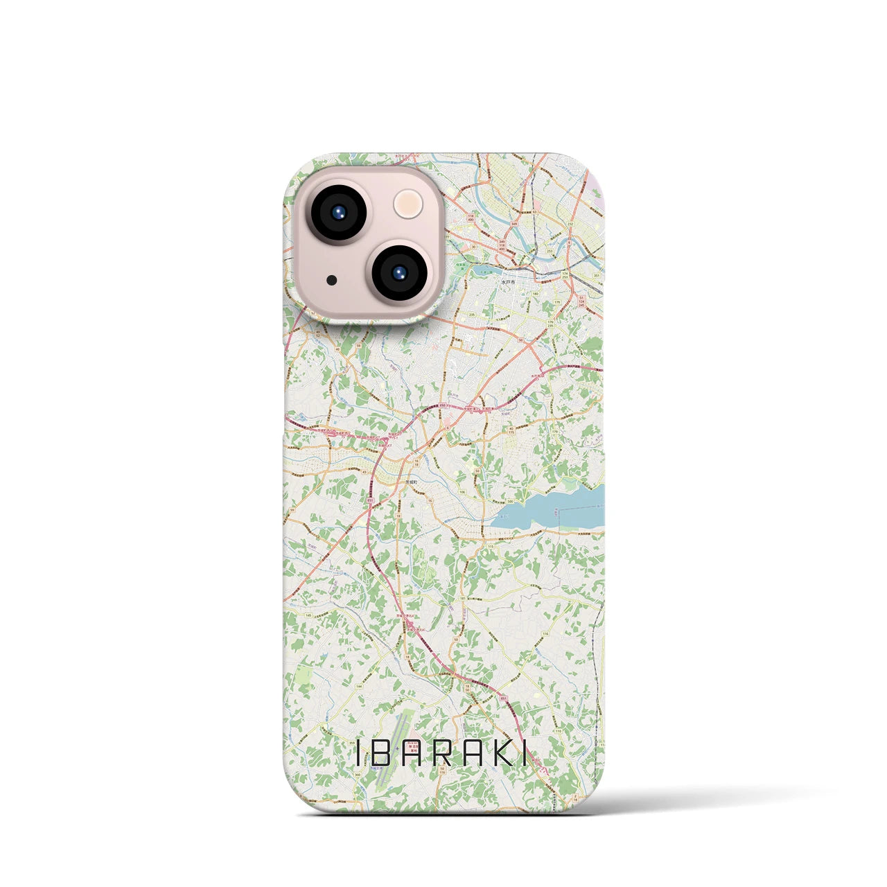 【茨城（茨城県）】地図柄iPhoneケース（バックカバータイプ）