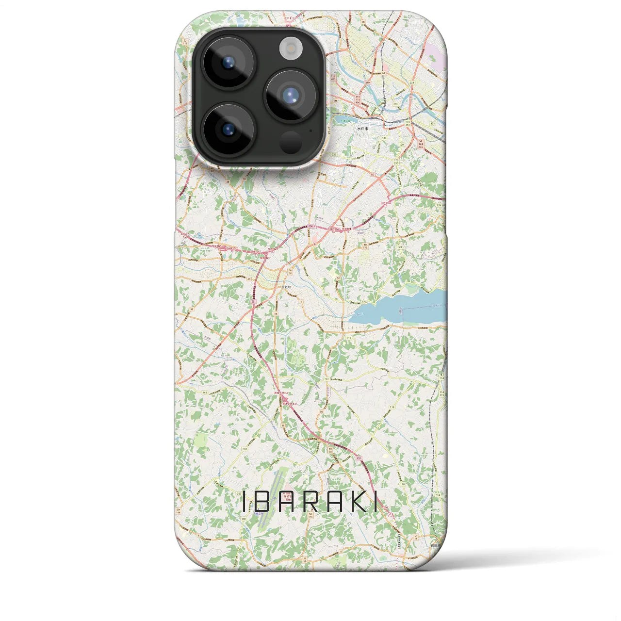 【茨城（茨城県）】地図柄iPhoneケース（バックカバータイプ）