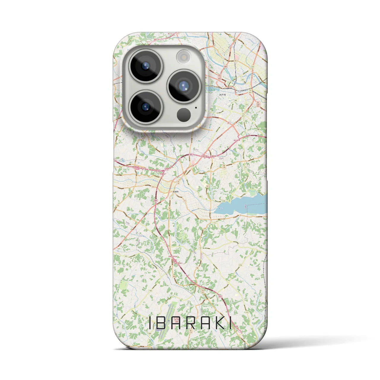 【茨城（茨城県）】地図柄iPhoneケース（バックカバータイプ）