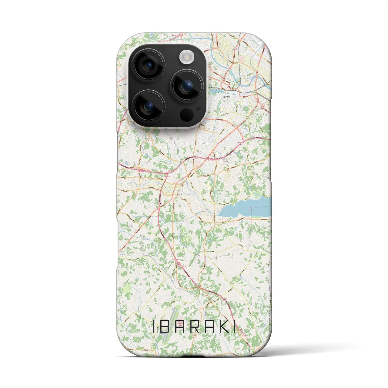【茨城（茨城県）】地図柄iPhoneケース（バックカバータイプ）
