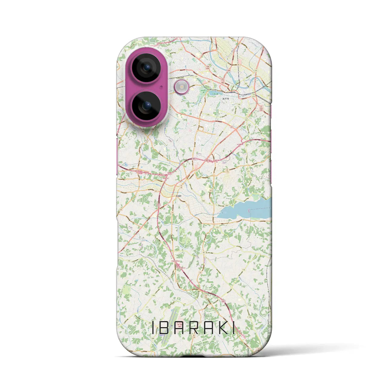 【茨城（茨城県）】地図柄iPhoneケース（バックカバータイプ）