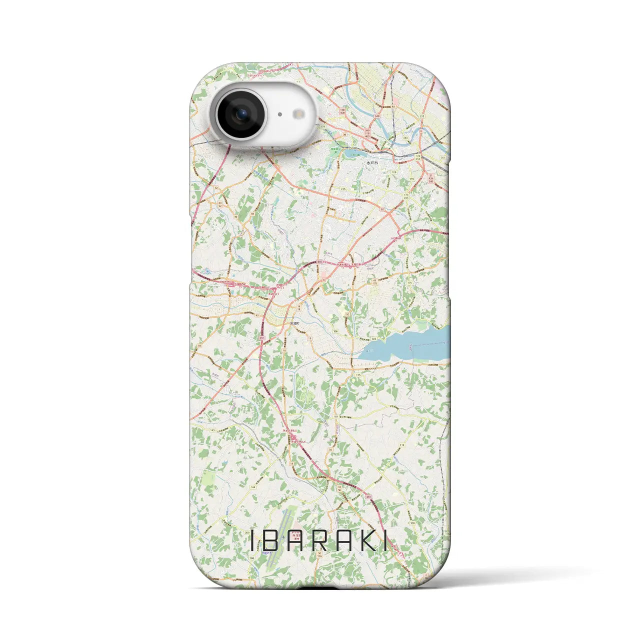 【茨城（茨城県）】地図柄iPhoneケース（バックカバータイプ）