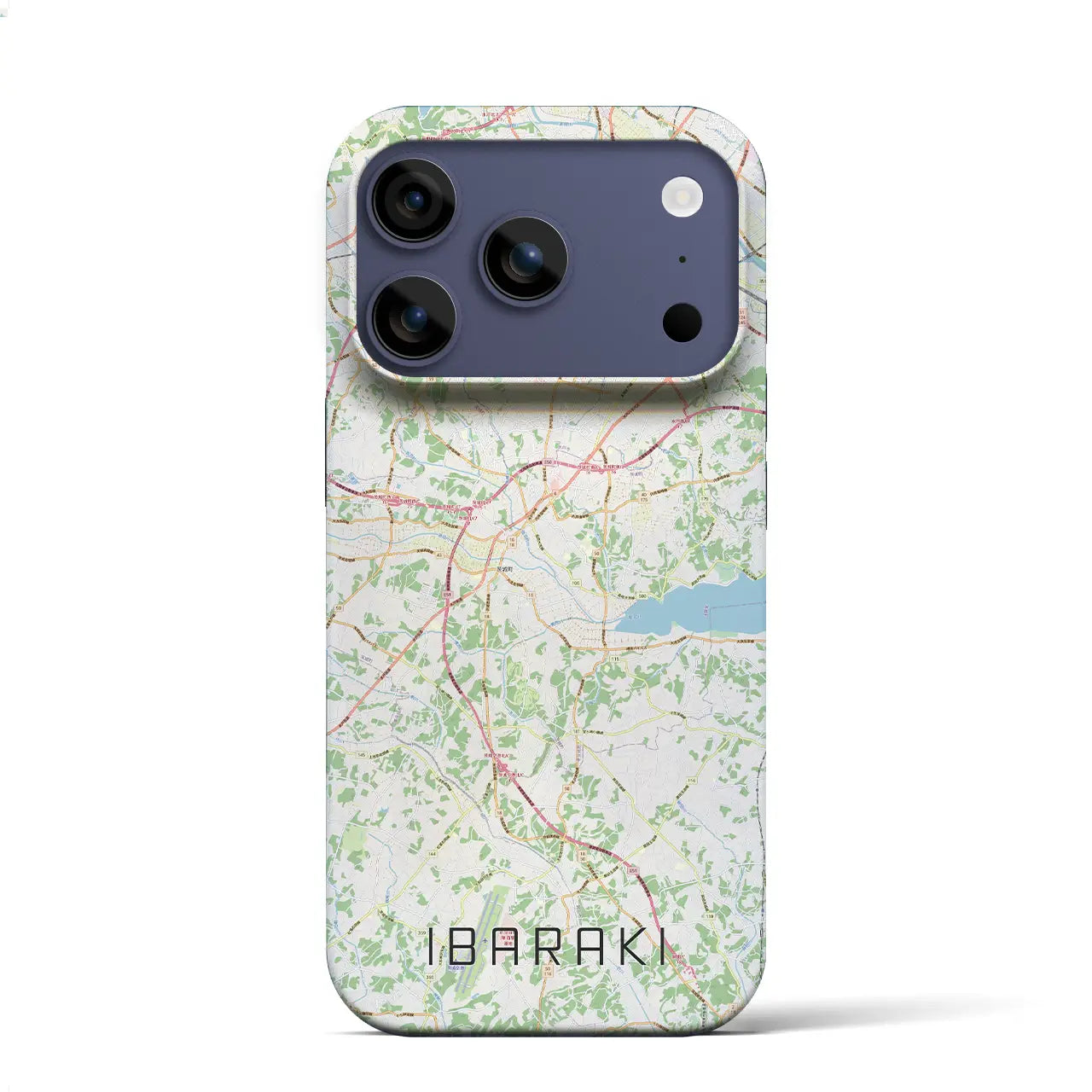 【茨城（茨城県）】地図柄iPhoneケース（バックカバータイプ）