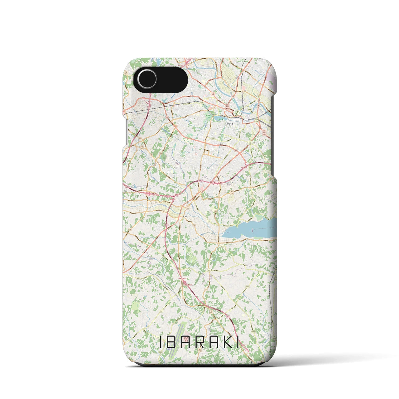 【茨城（茨城県）】地図柄iPhoneケース（バックカバータイプ）