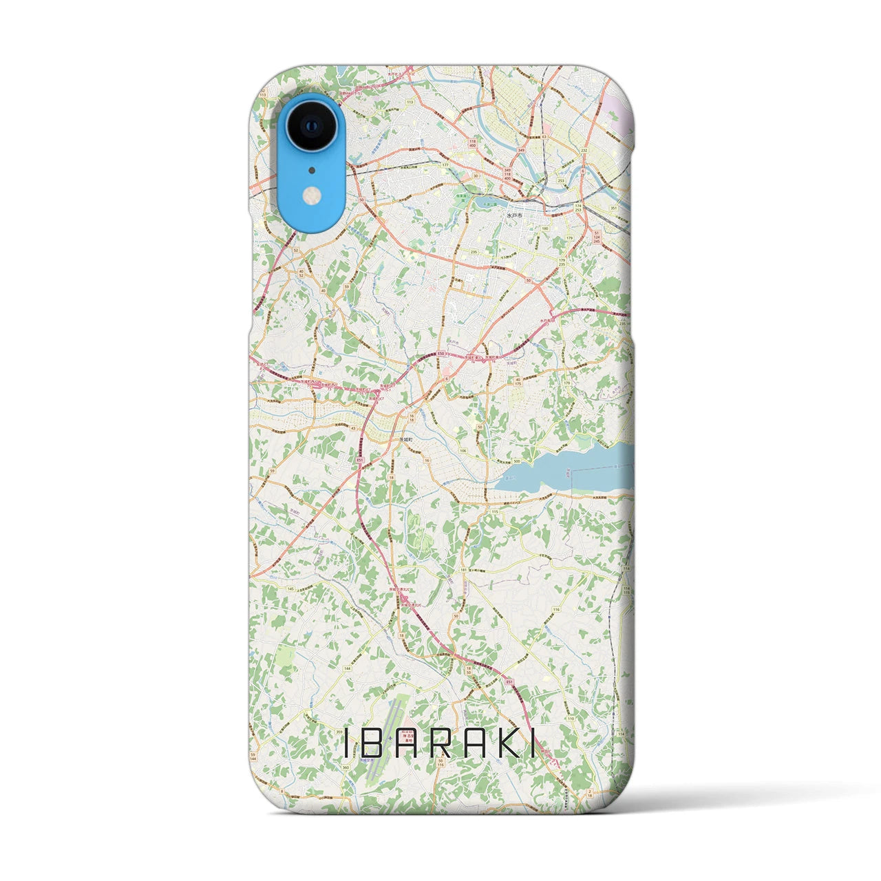 【茨城（茨城県）】地図柄iPhoneケース（バックカバータイプ）