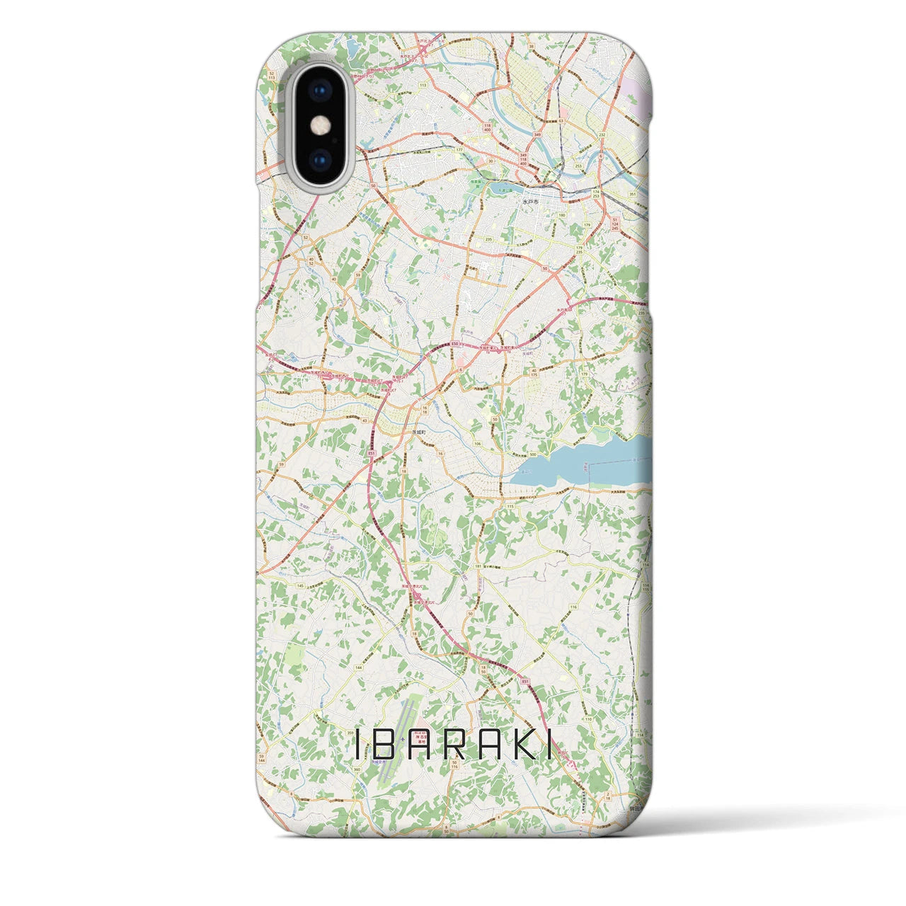 【茨城（茨城県）】地図柄iPhoneケース（バックカバータイプ）