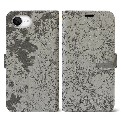 【茨城（茨城県）】地図柄iPhoneケース（手帳タイプ）