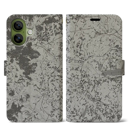 【茨城（茨城県）】地図柄iPhoneケース（手帳タイプ）