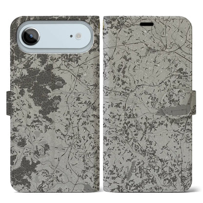 【茨城（茨城県）】地図柄iPhoneケース（手帳タイプ）