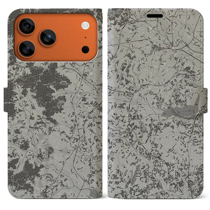 【茨城（茨城県）】地図柄iPhoneケース（手帳タイプ）