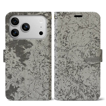 【茨城（茨城県）】地図柄iPhoneケース（手帳タイプ）