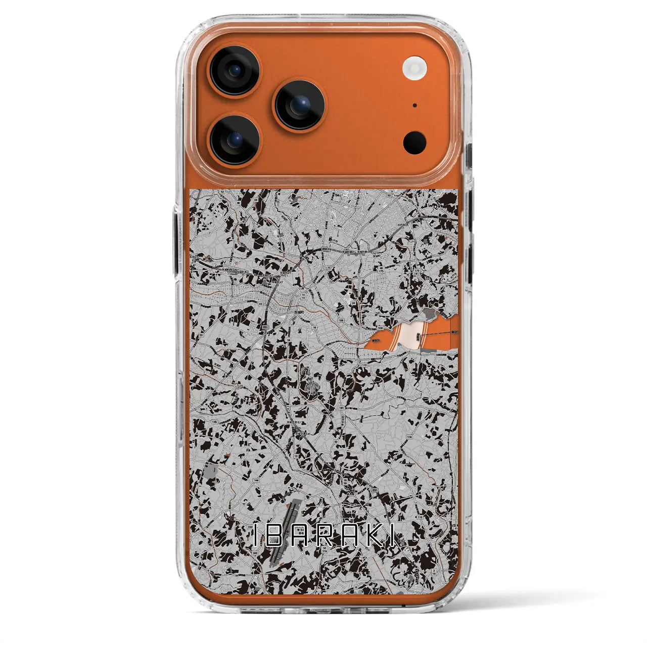 【茨城（茨城県）】地図柄iPhoneケース（MagSafeタイプ）