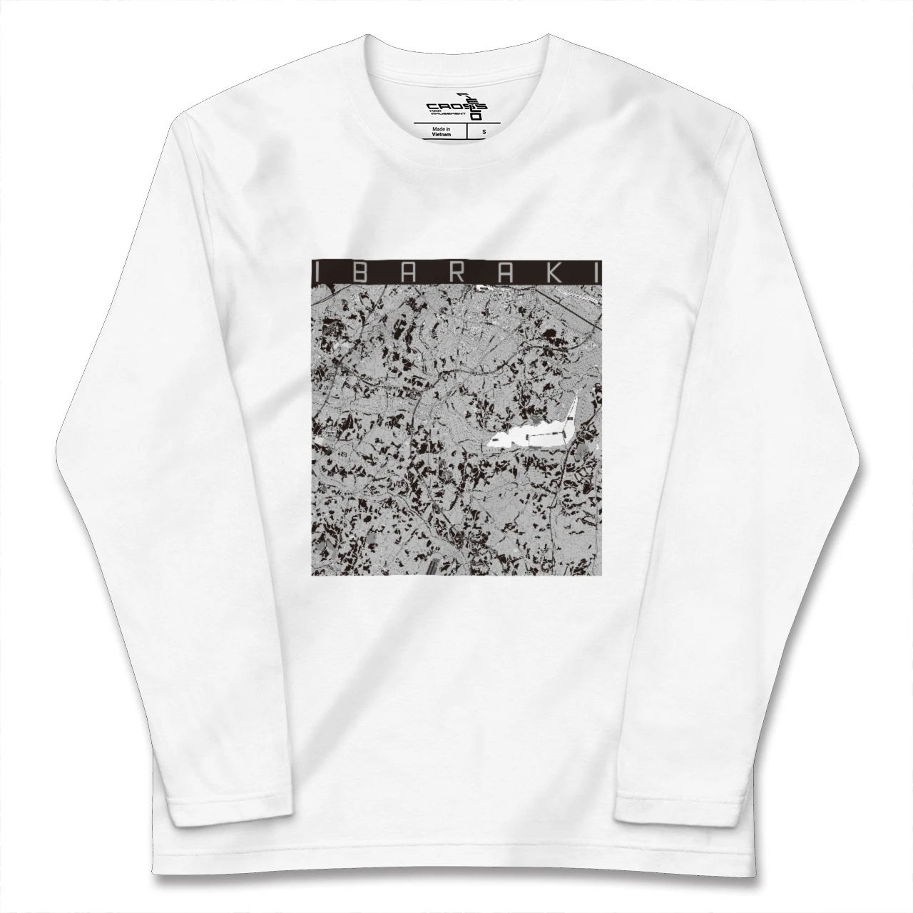 【茨城（茨城県）】地図柄ロングスリーブTシャツ