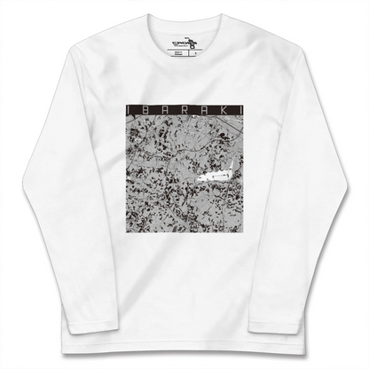 【茨城（茨城県）】地図柄ロングスリーブTシャツ