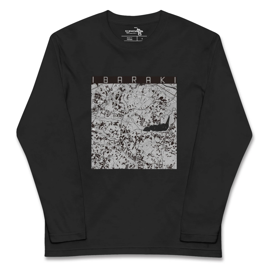 【茨城（茨城県）】地図柄ロングスリーブTシャツ