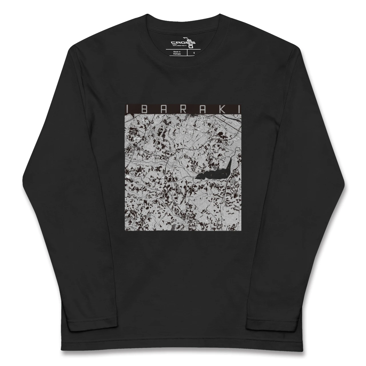 【茨城（茨城県）】地図柄ロングスリーブTシャツ