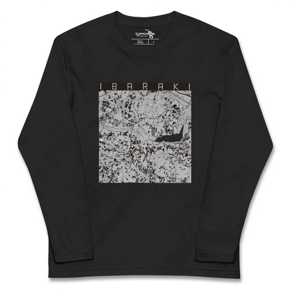 【茨城（茨城県）】地図柄ロングスリーブTシャツ