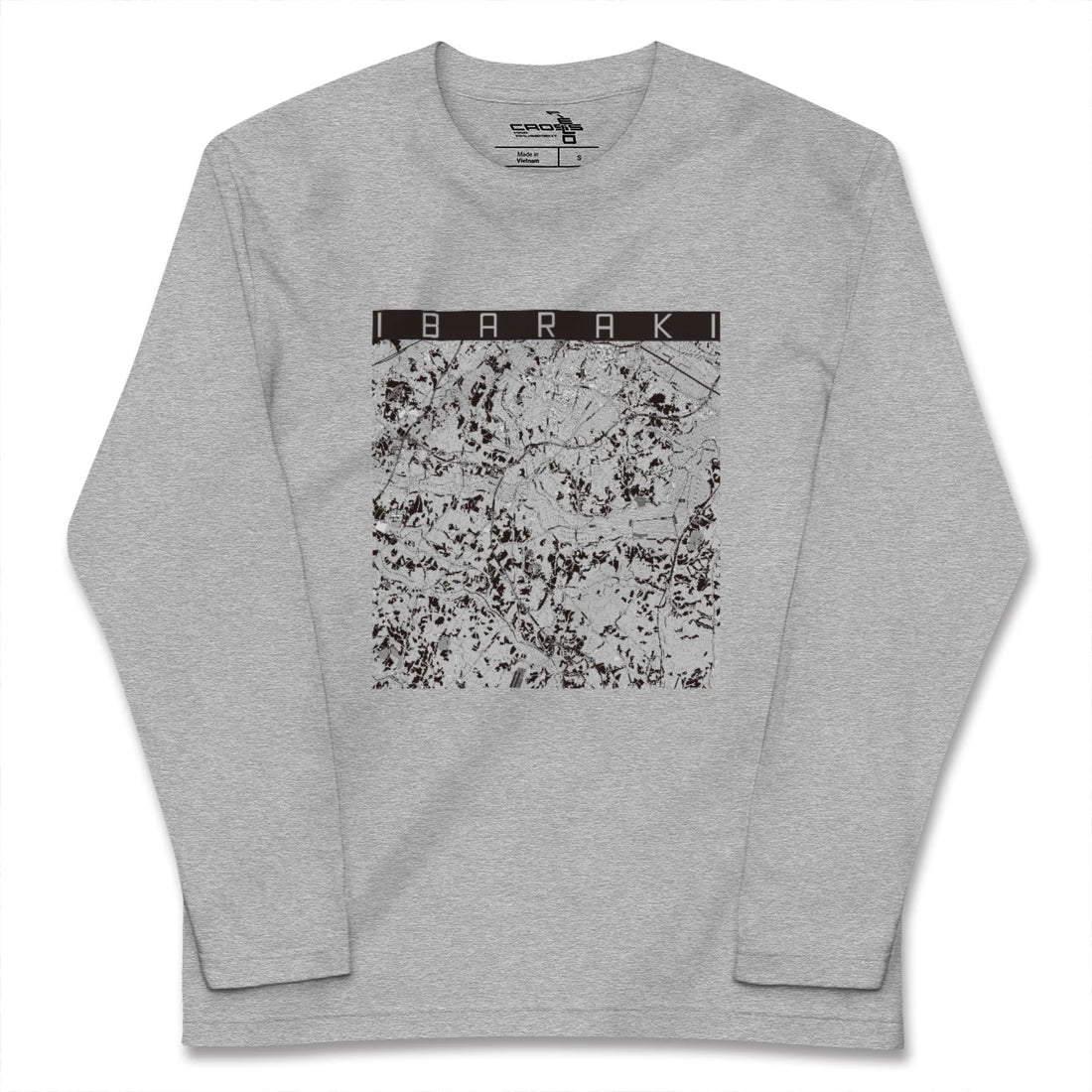 【茨城（茨城県）】地図柄ロングスリーブTシャツ
