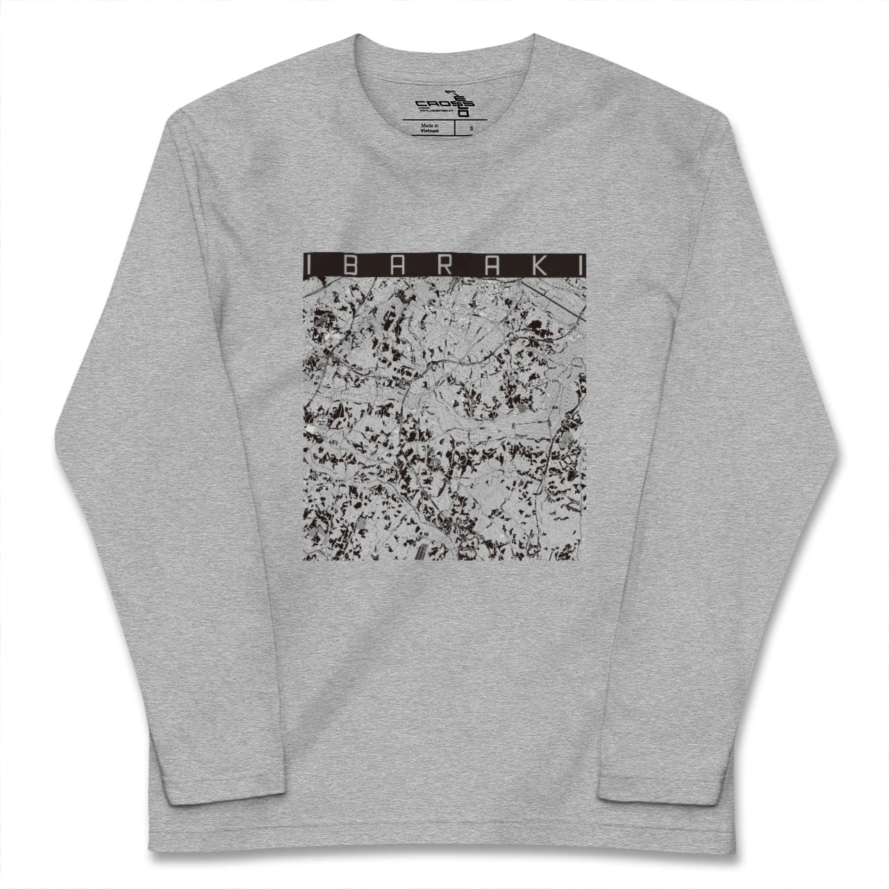 【茨城（茨城県）】地図柄ロングスリーブTシャツ