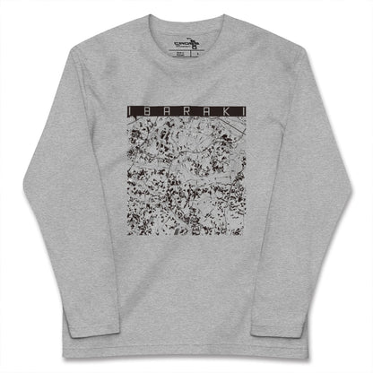 【茨城（茨城県）】地図柄ロングスリーブTシャツ