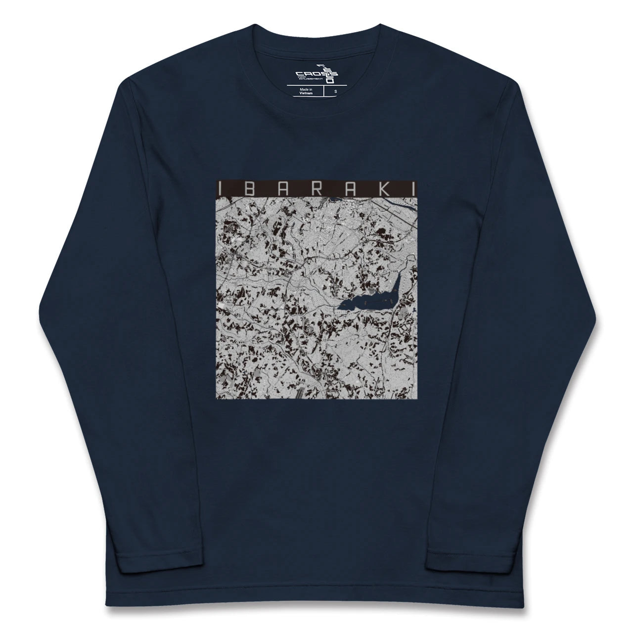 【茨城（茨城県）】地図柄ロングスリーブTシャツ