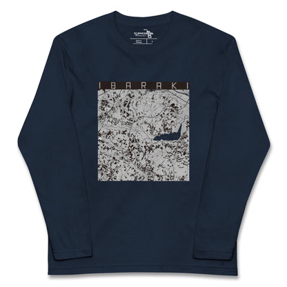 【茨城（茨城県）】地図柄ロングスリーブTシャツ