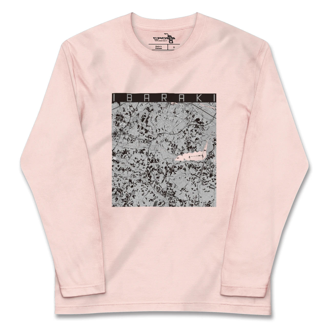 【茨城（茨城県）】地図柄ロングスリーブTシャツ