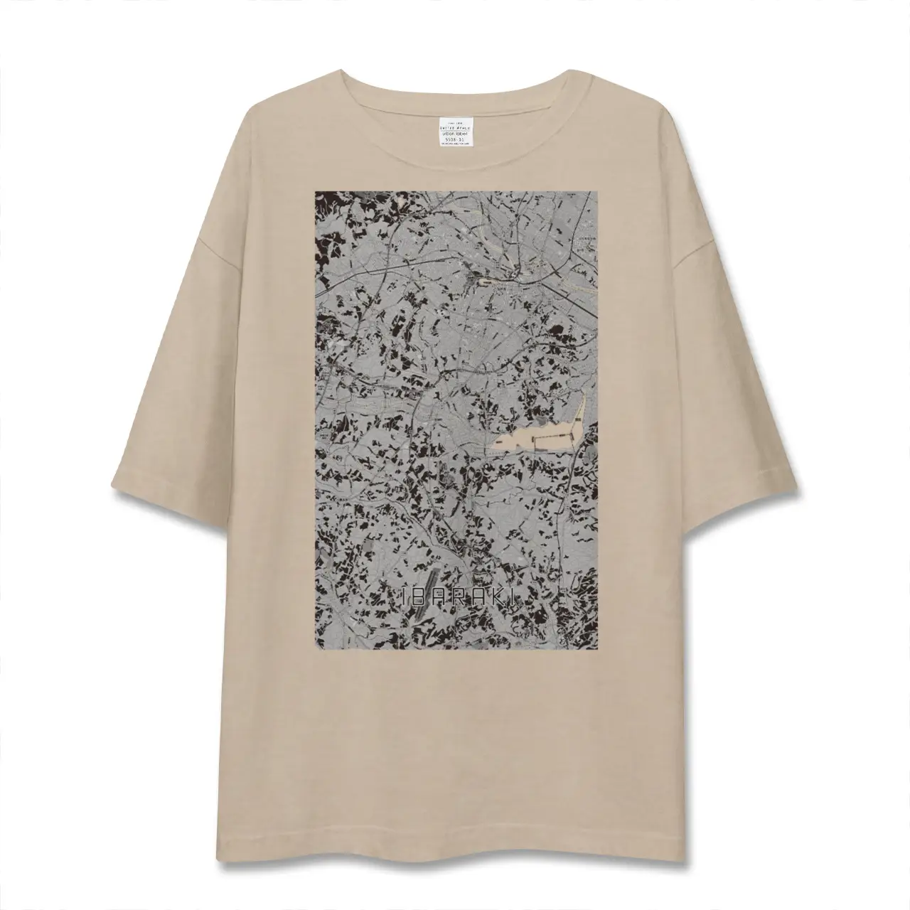 【茨城（茨城県）】地図柄ビッグシルエットTシャツ