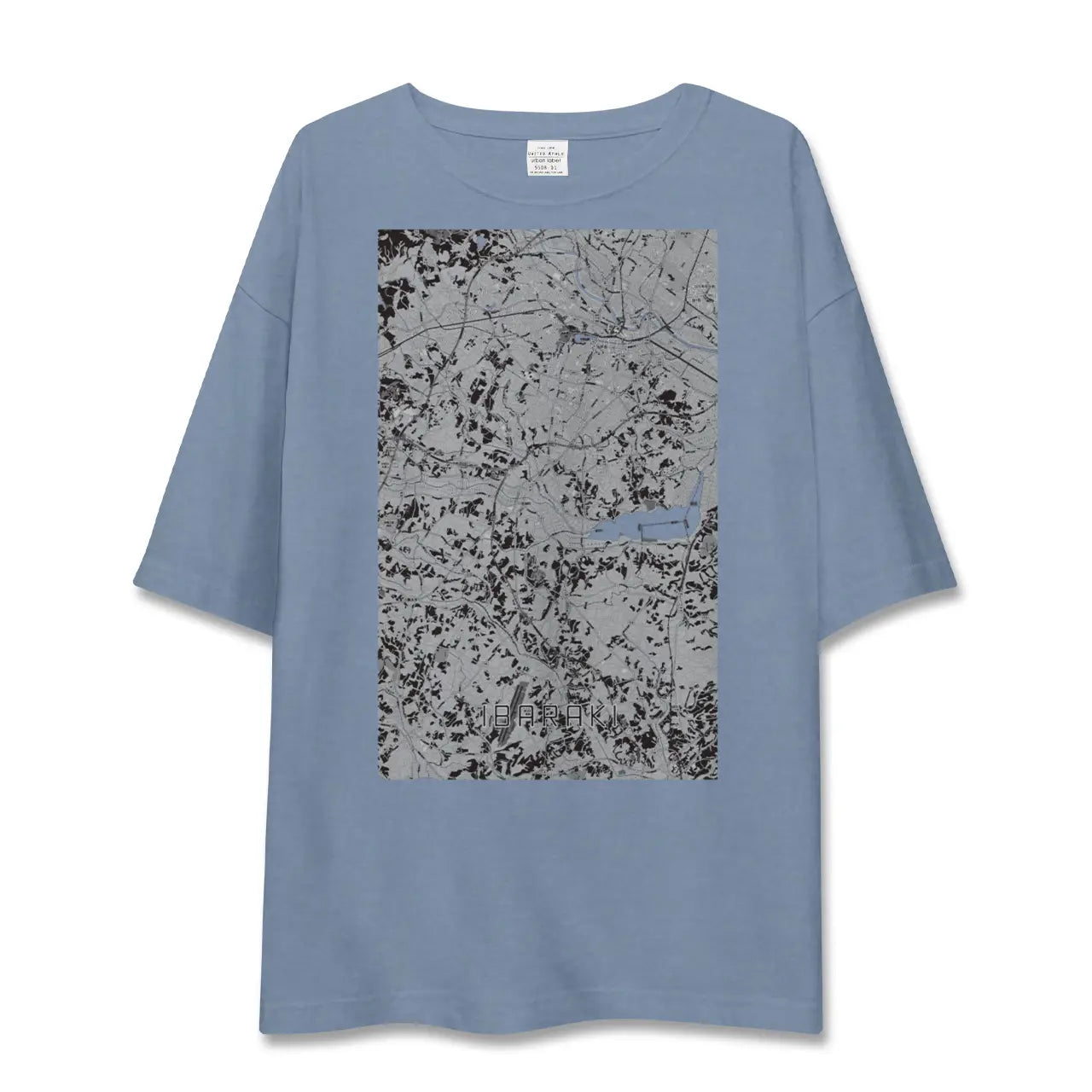 【茨城（茨城県）】地図柄ビッグシルエットTシャツ