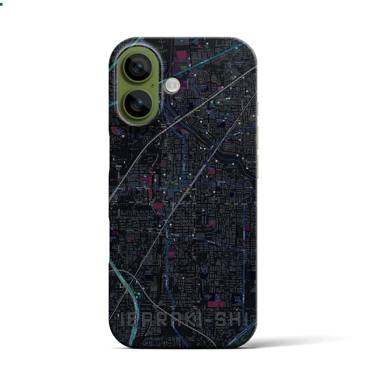 【茨木市（大阪府）】地図柄iPhoneケース（バックカバータイプ）