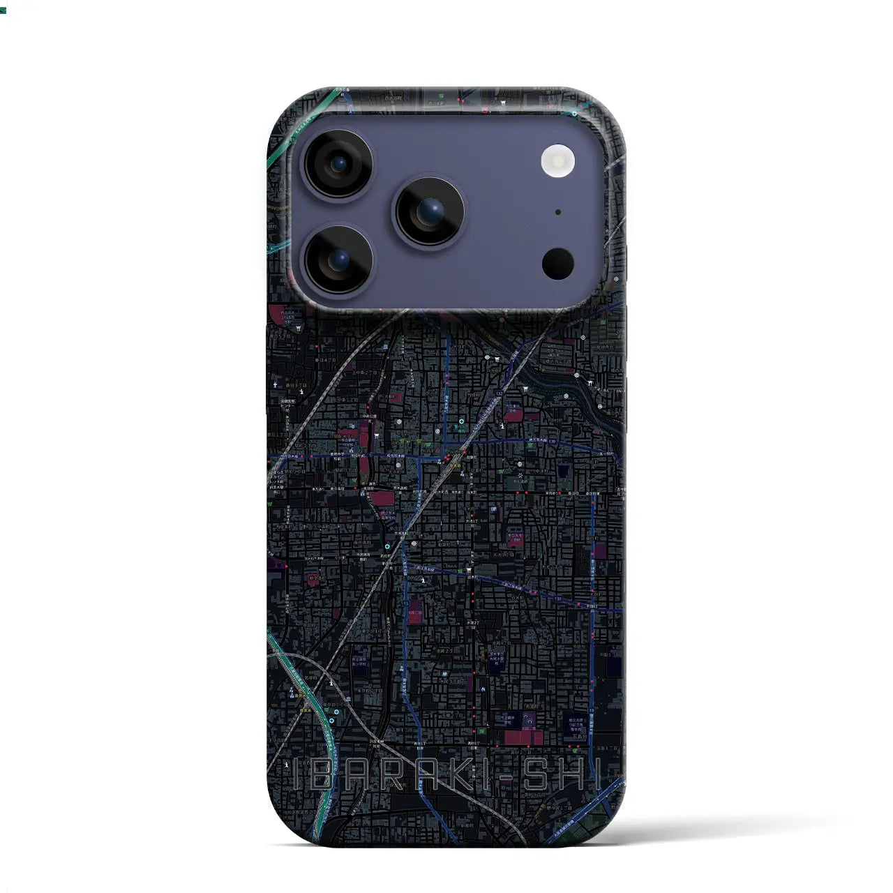 【茨木市（大阪府）】地図柄iPhoneケース（バックカバータイプ）