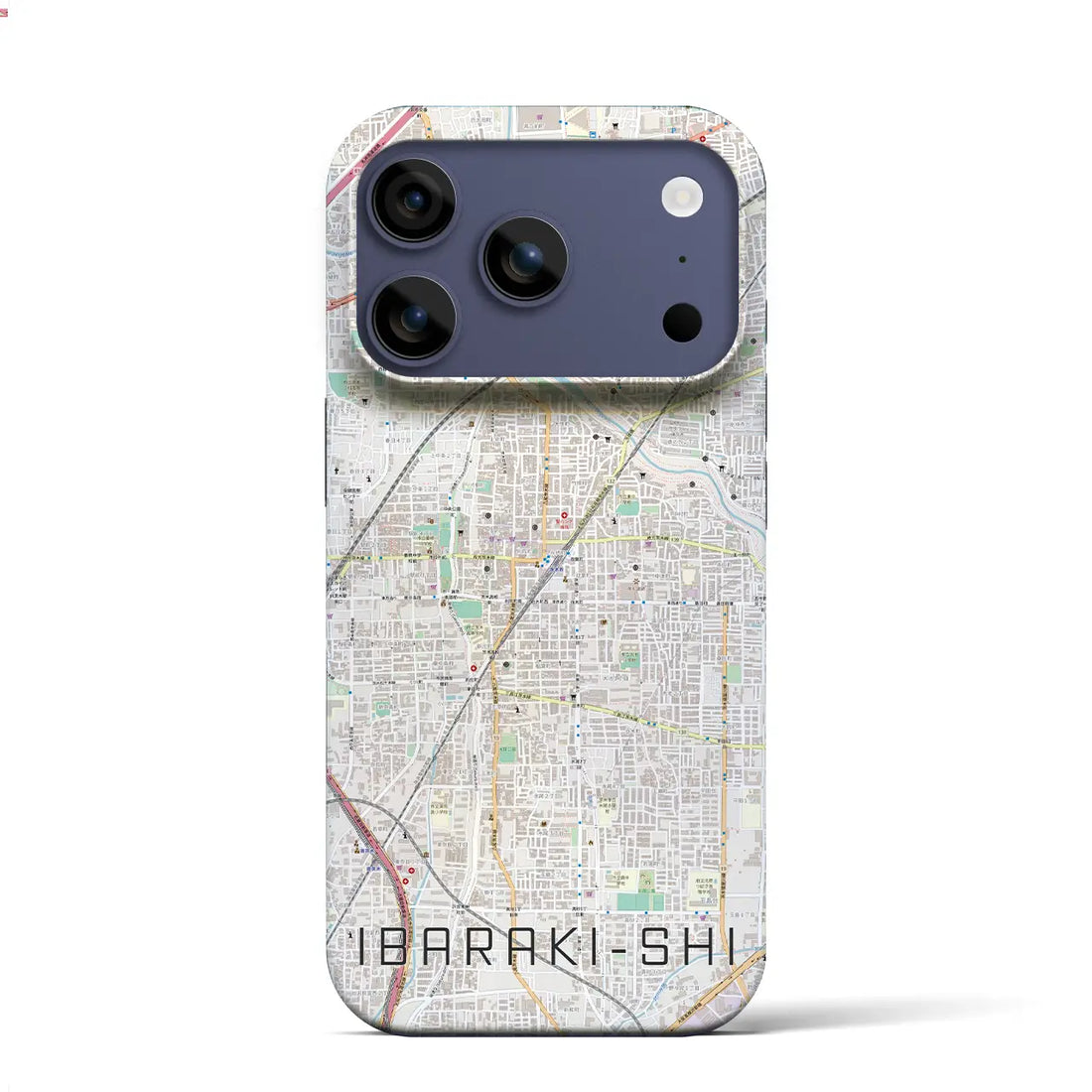 【茨木市(大阪府)】地図柄iPhoneケース(バックカバータイプ)ナチュラル・iPhone 17 Pro Max 用