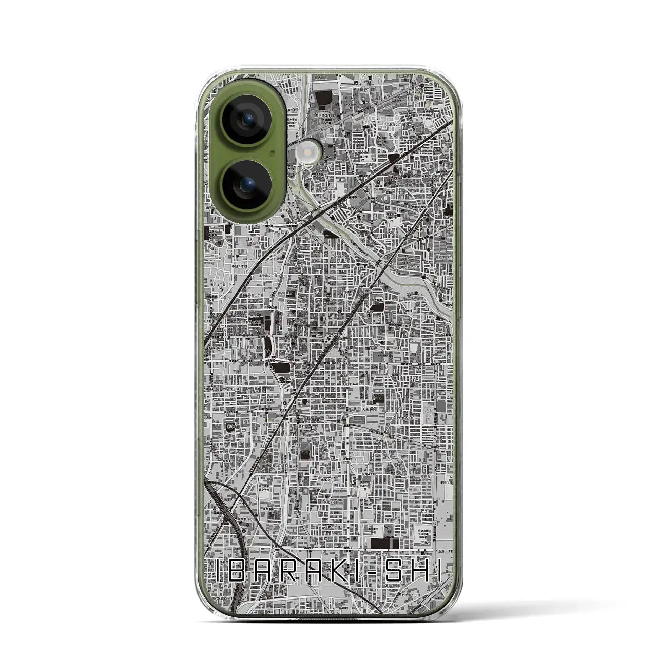【茨木市（大阪府）】地図柄iPhoneケース（クリアタイプ）