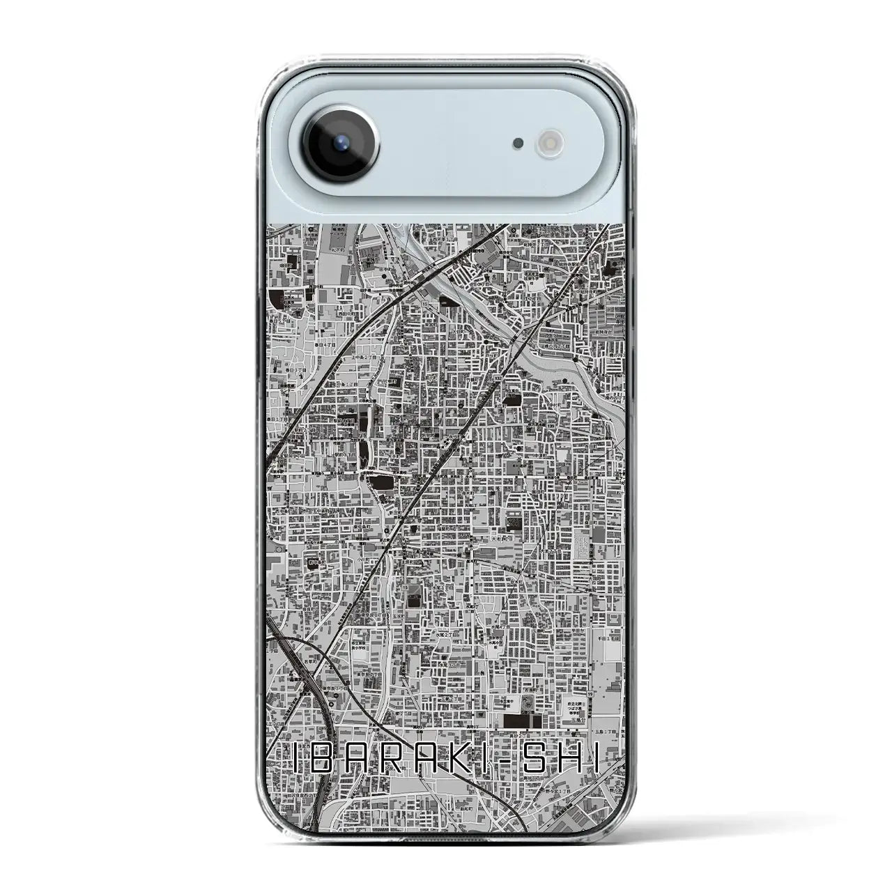 【茨木市（大阪府）】地図柄iPhoneケース（クリアタイプ）