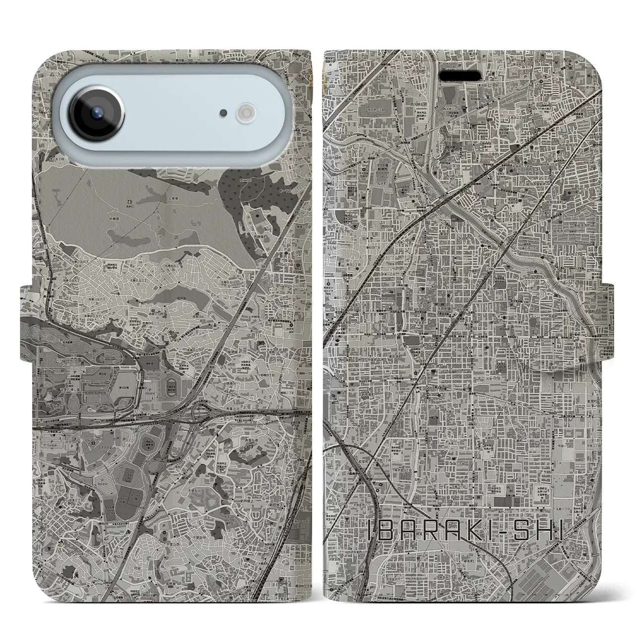 【茨木市（大阪府）】地図柄iPhoneケース（手帳タイプ）