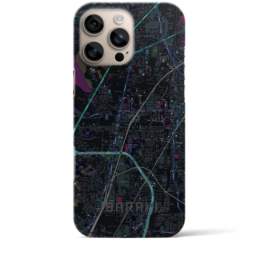 【茨木(大阪府)】地図柄iPhoneケース(バックカバータイプ)