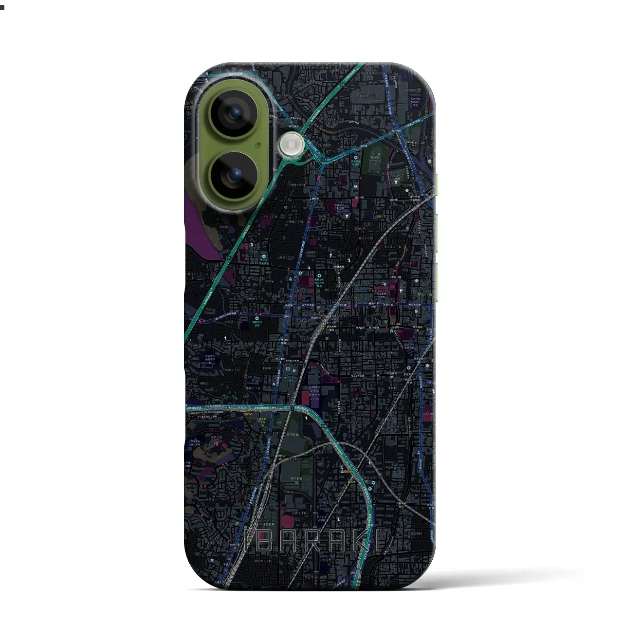 【茨木（大阪府）】地図柄iPhoneケース（バックカバータイプ）