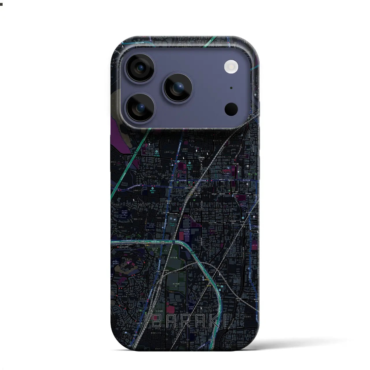 【茨木（大阪府）】地図柄iPhoneケース（バックカバータイプ）