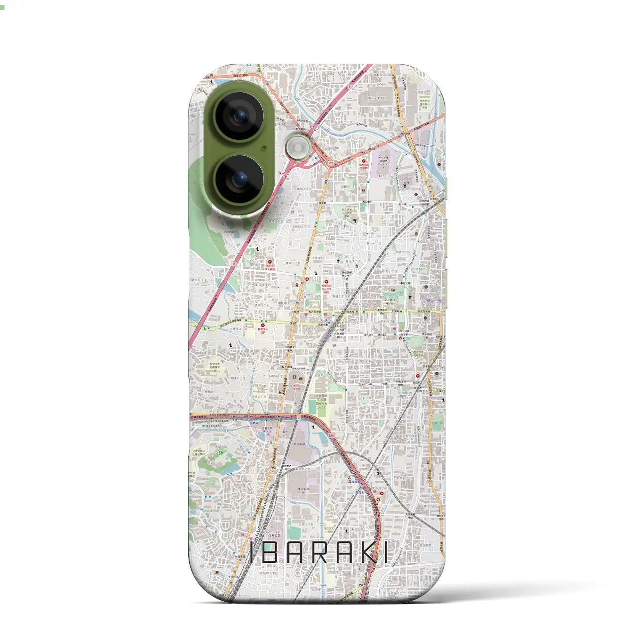 【茨木（大阪府）】地図柄iPhoneケース（バックカバータイプ）