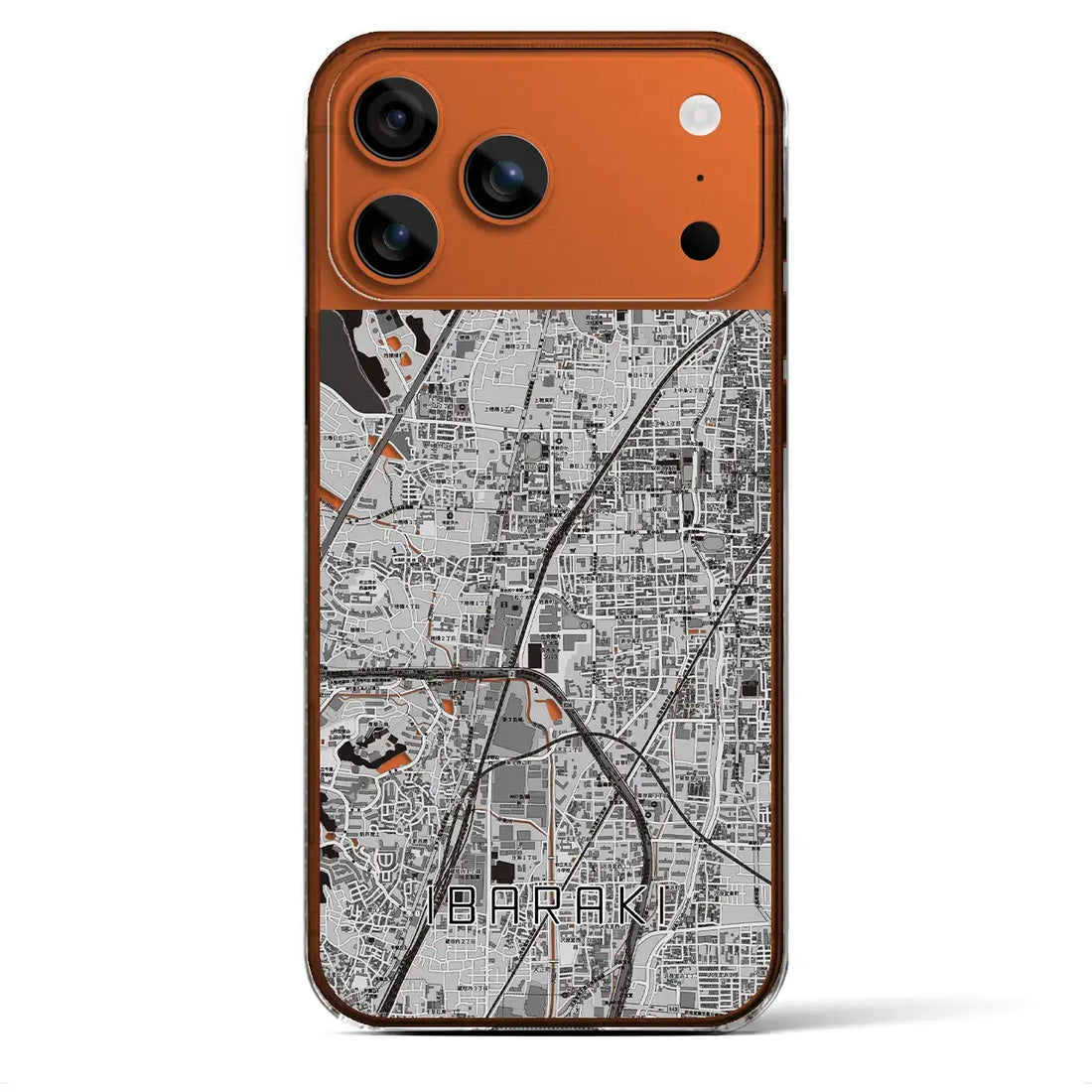 【茨木（大阪府）】地図柄iPhoneケース（クリアタイプ）