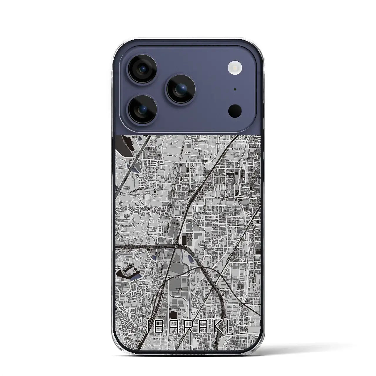 【茨木（大阪府）】地図柄iPhoneケース（クリアタイプ）